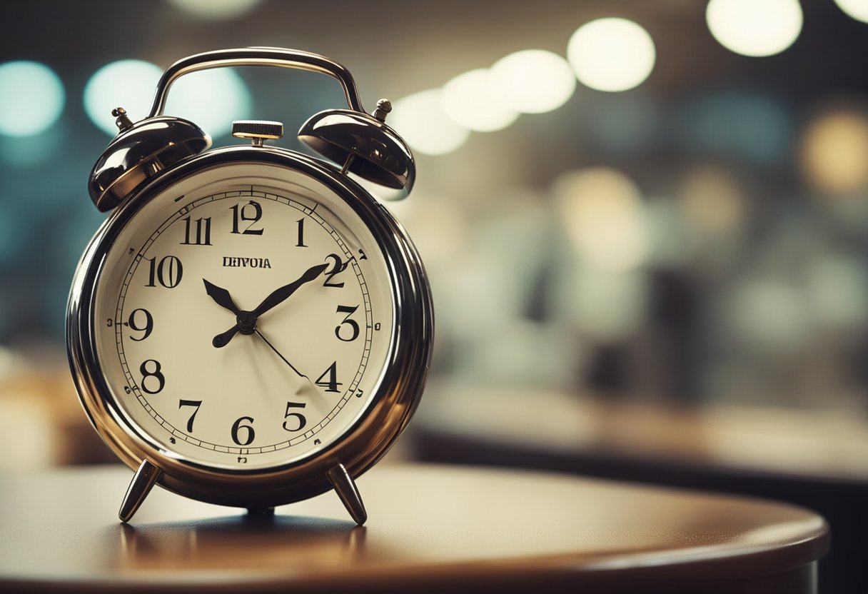 Um relógio mostrando a hora em que o pagamento do Bolsa Família é depositado em uma conta bancária