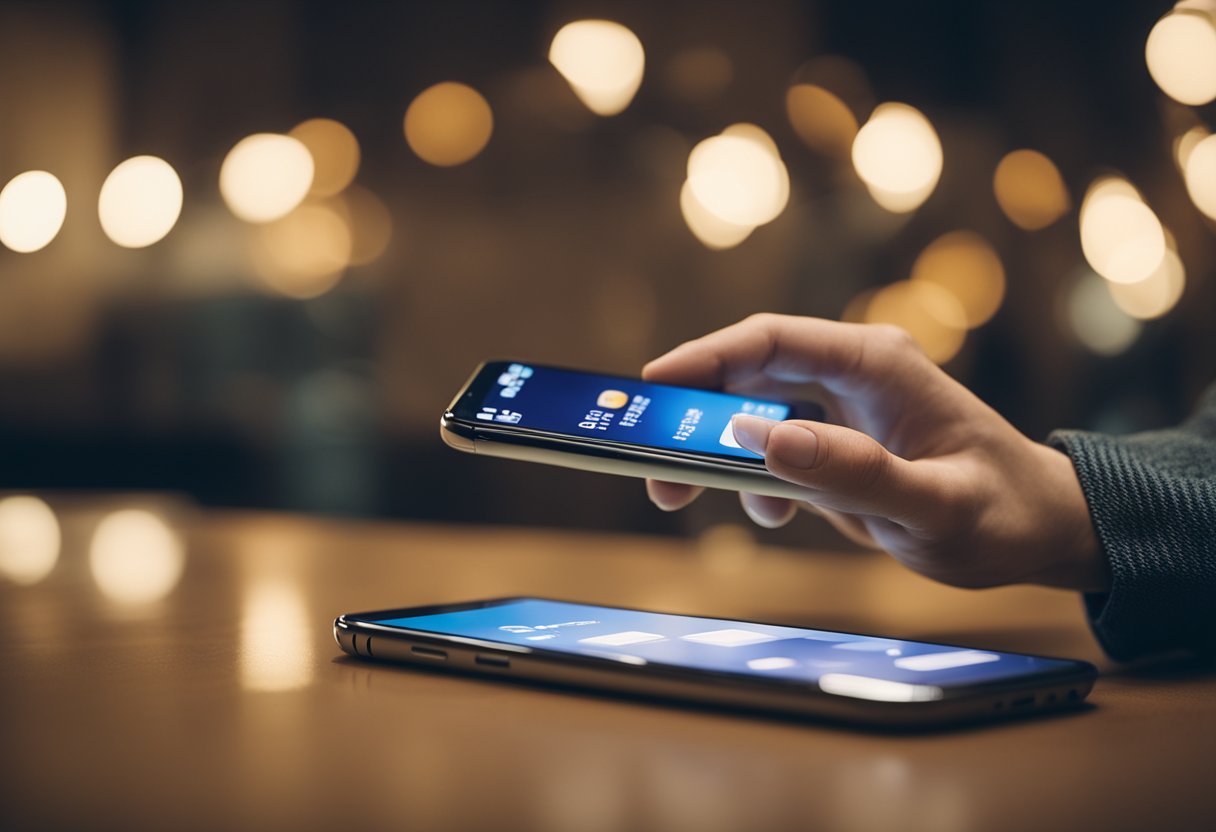 Uma pessoa usando um smartphone para solicitar um empréstimo de aniversário no C6 Bank