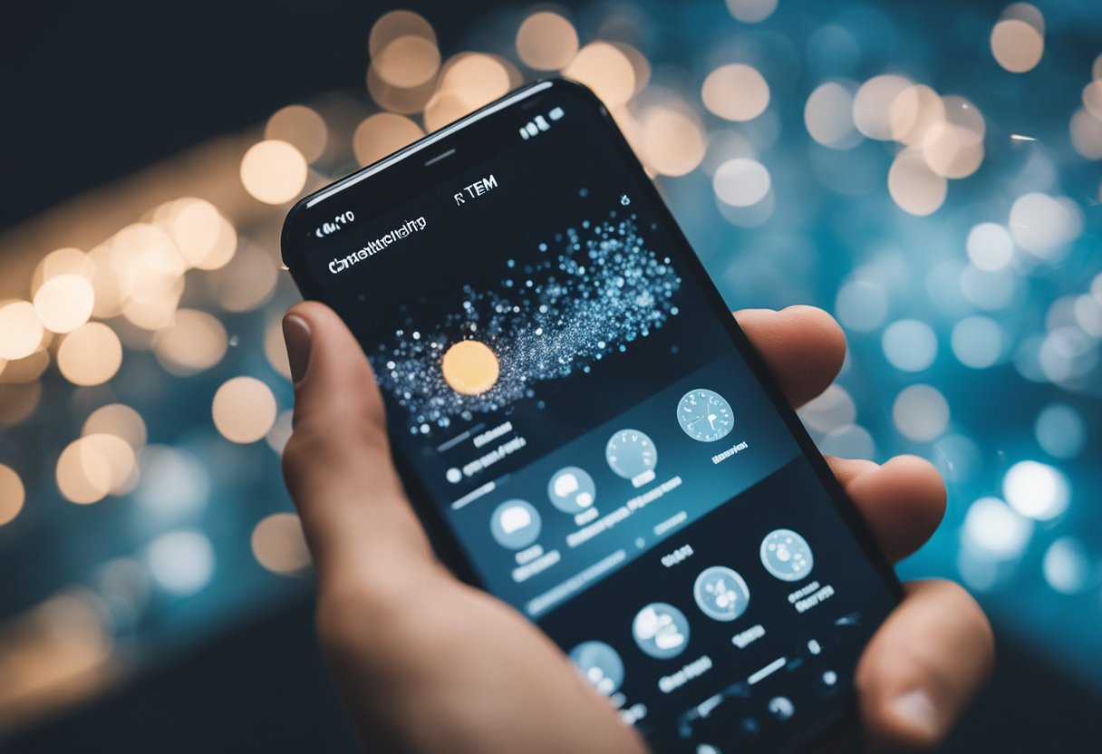 Uma pessoa frustrada encarando a tela congelada de um telefone enquanto tenta usar o aplicativo Caixa Tem