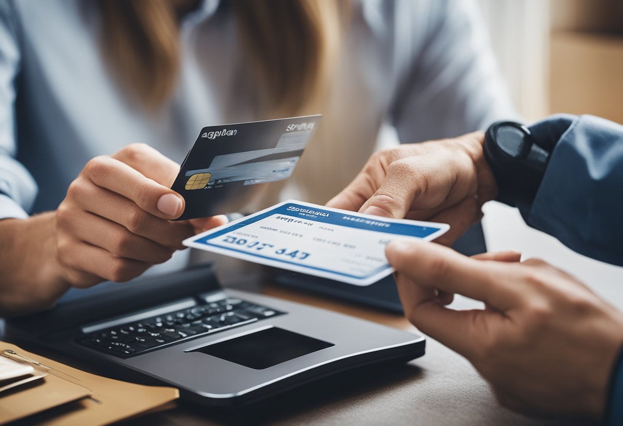 Uma pessoa recebendo uma fatura de cartão de crédito Agiplan de substituição pelo correio