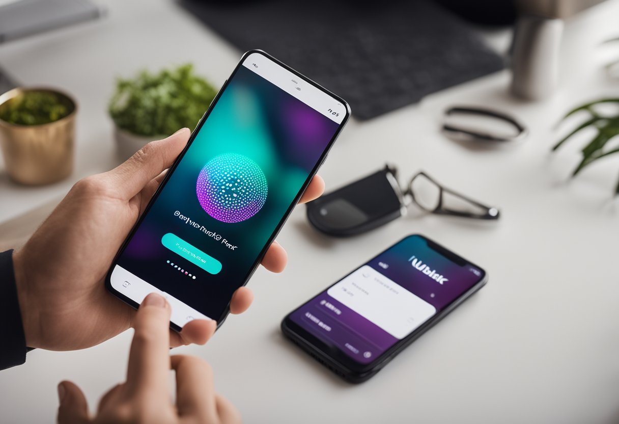Um smartphone com o aplicativo Nubank aberto, uma transação Pix sendo iniciada e um saldo zero exibido na tela