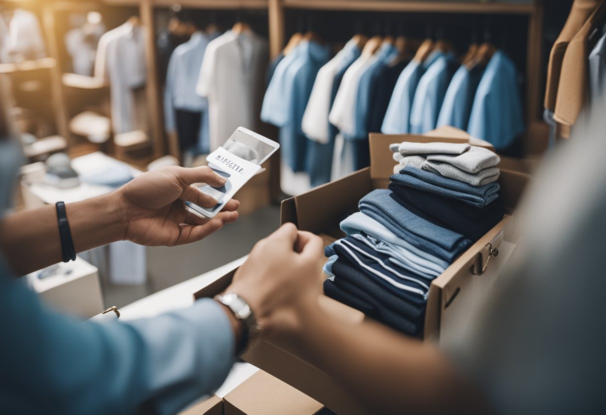 Uma pessoa recebendo roupas grátis da Shein através de um programa de recompensas