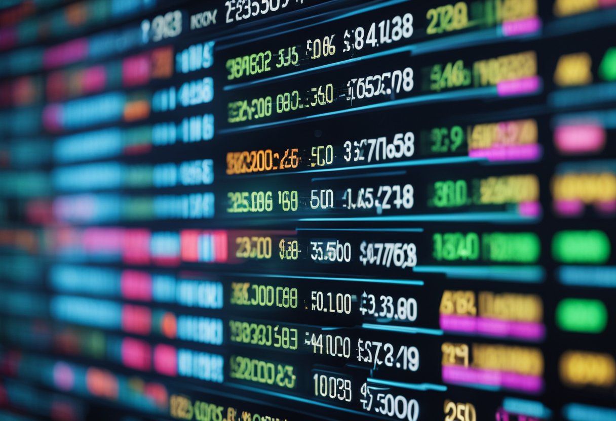 Uma exibição digital futurista mostrando o relatório de receita financeira do Agibank em 2025