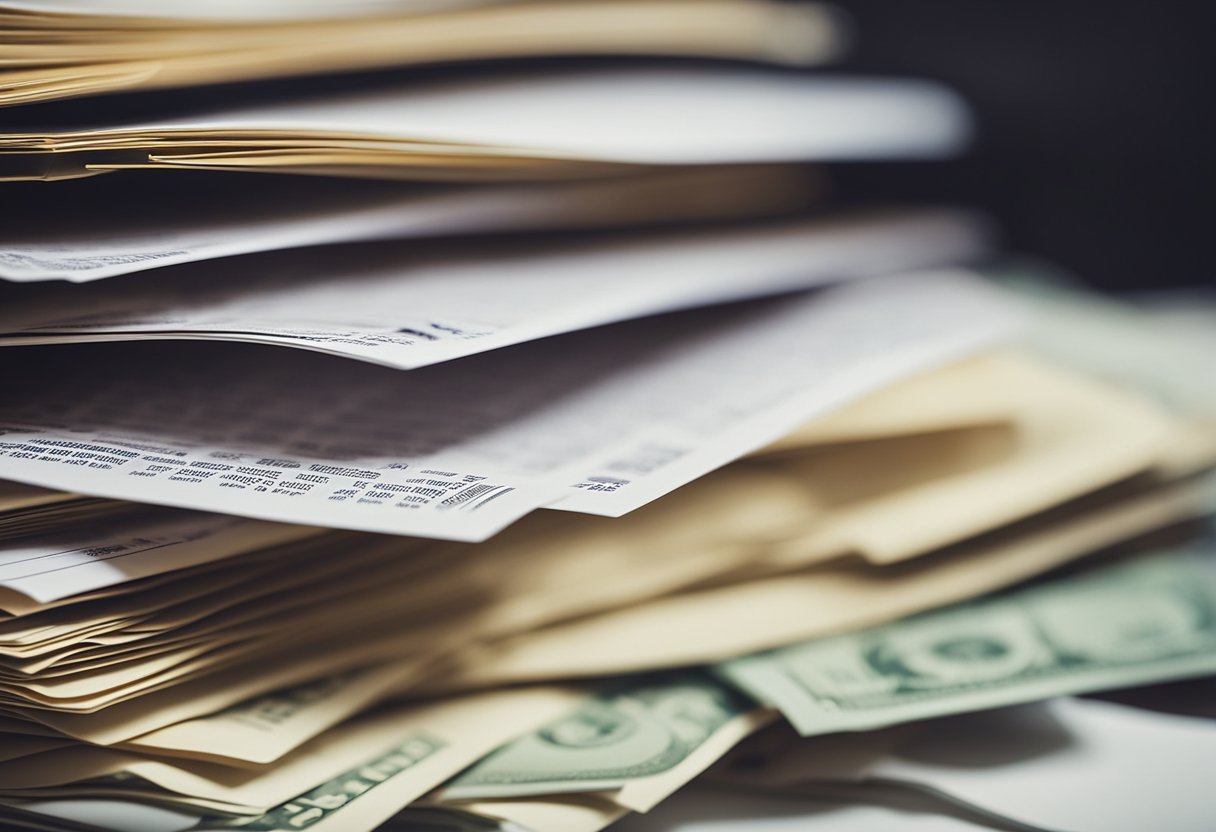 Uma pilha de documentos financeiros do BTG Pactual 2025