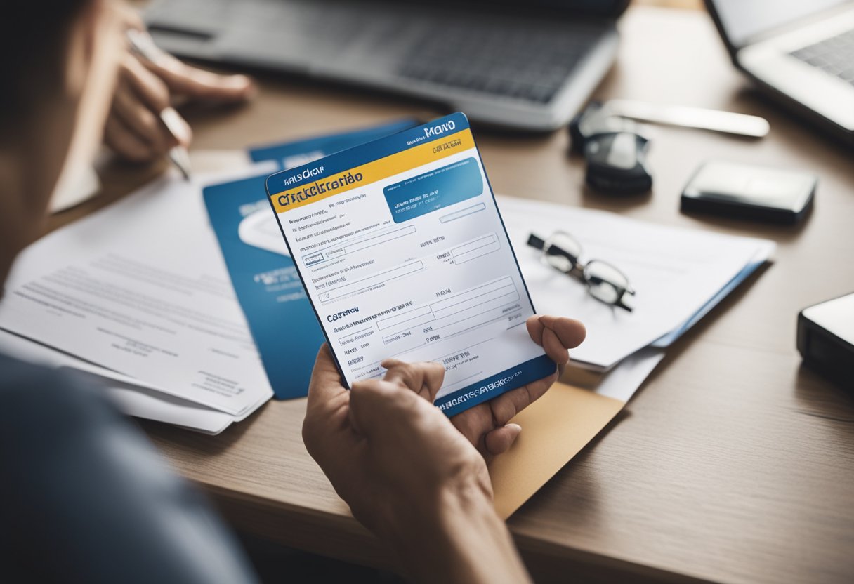 Um cliente preenchendo um formulário para solicitar um cartão de crédito Atacadão, com um computador ou dispositivo móvel em mãos.