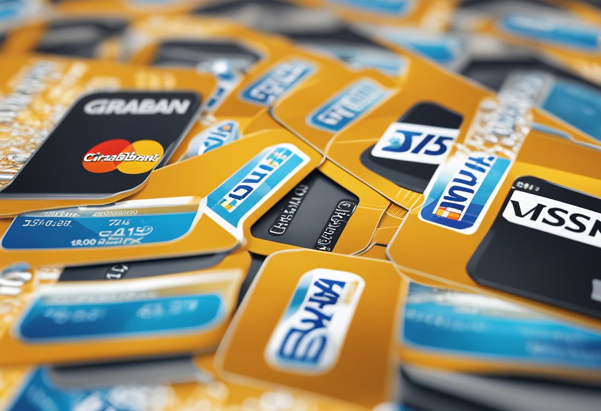 Um cartão de crédito com o logo da Girabank, rodeado por uma borda indicando o limite de crédito inicial.