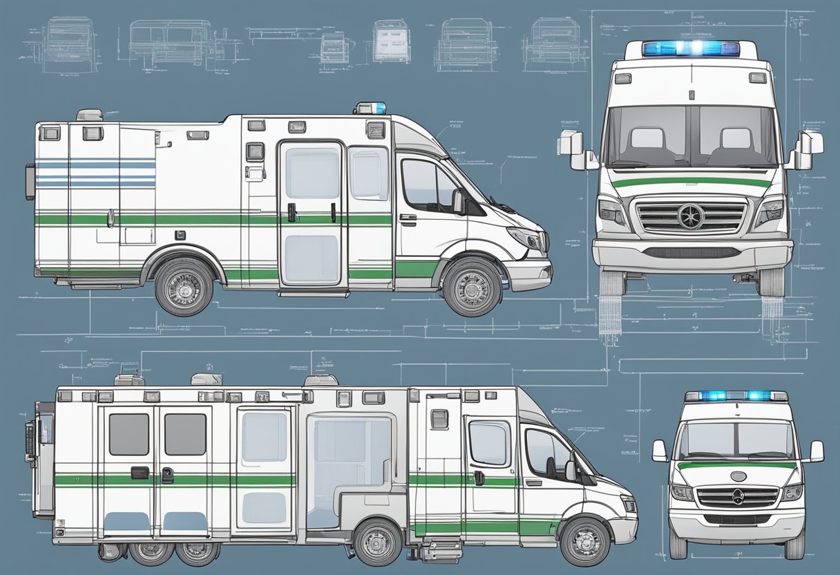 Um projeto detalhado de uma ambulância, mostrando os aspectos regulatórios e estruturais do veículo
