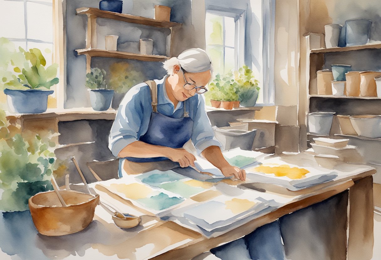 A person working joyfully in their chosen vocation, radiating a sense of purpose and fulfillment in their task