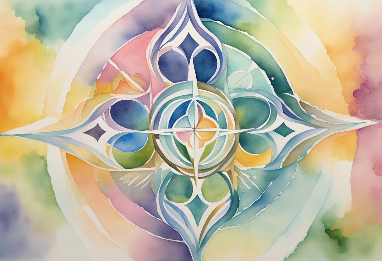 A group of diverse Christian symbols coming together in harmony