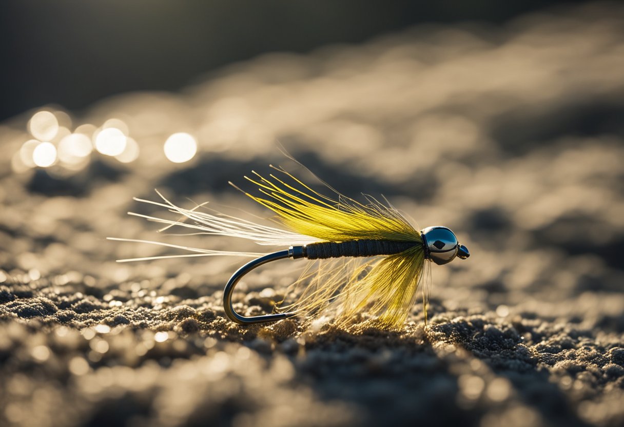 A fly line being connected to a loop connector for saltwater fly fishing