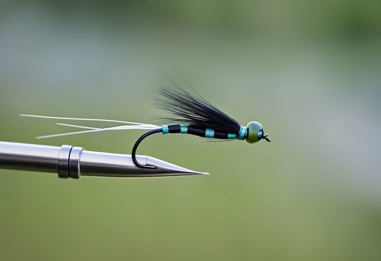 A fly line being connected to a loop connector for saltwater fly fishing