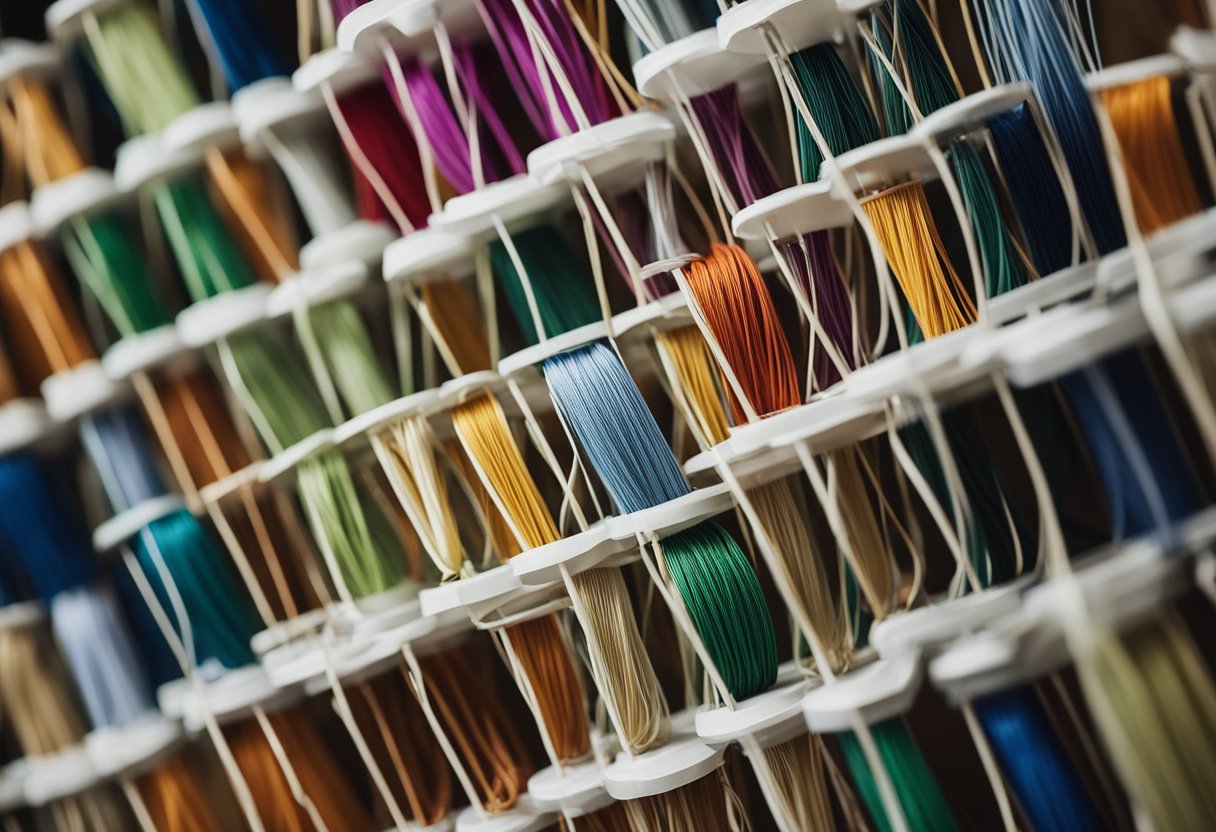 A collection of level fly lines from top brands arranged in a neat row, showcasing the varying tapers and mechanics