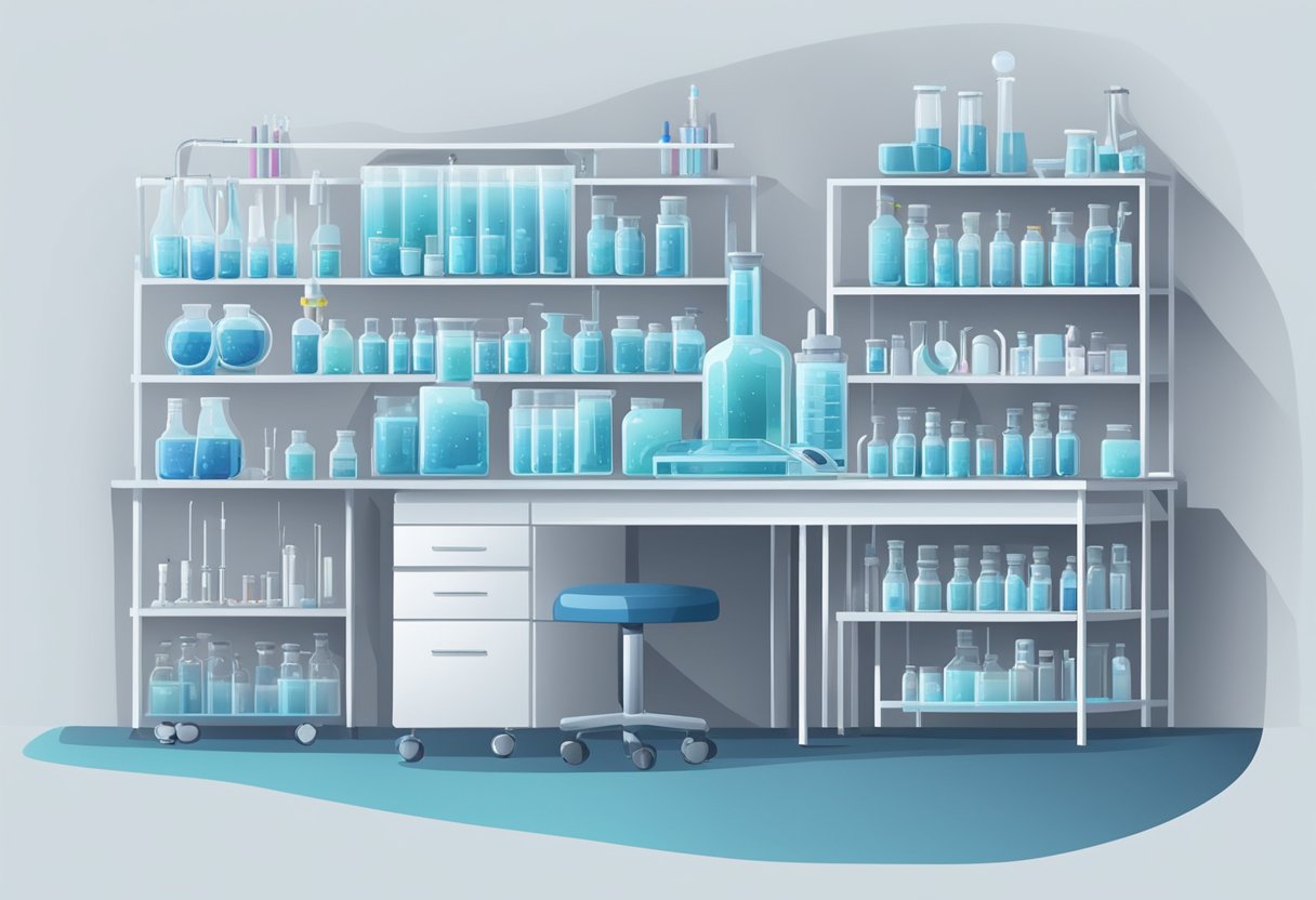 Et laboratorium med forskellige udstyr og værktøjer til kræftdiagnose og -detektion