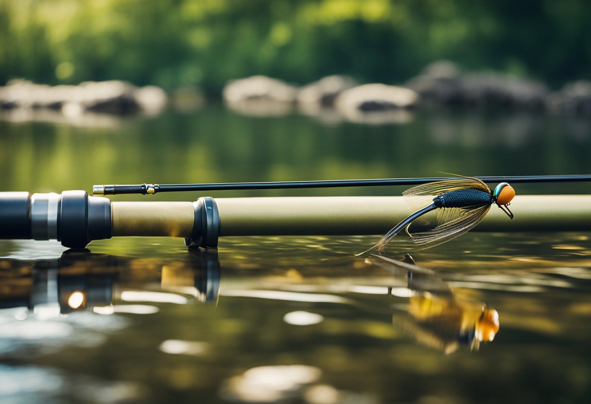 A lightweight fly rod with varying lengths and actions, suited for different fish species, set against a backdrop of diverse aquatic environments
