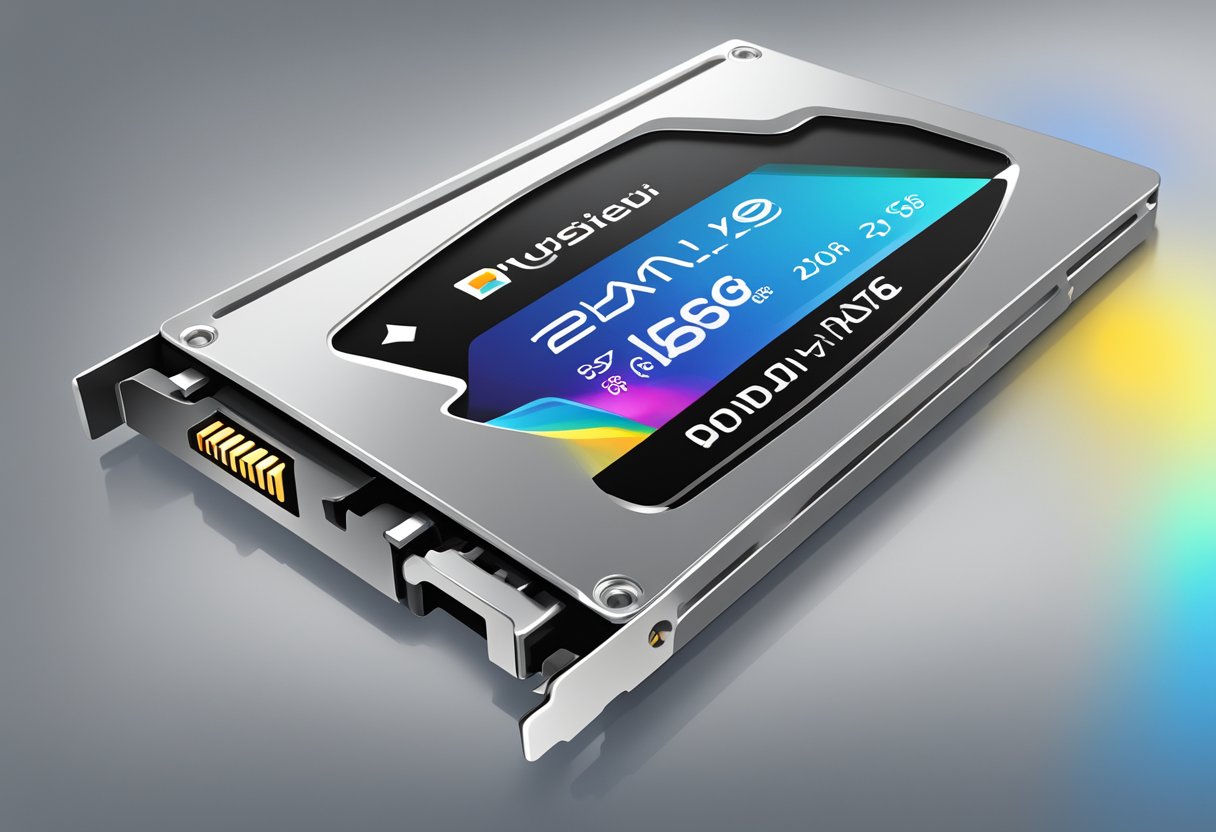 Un elegante disco de estado sólido de 256 GB con alto rendimiento y velocidad