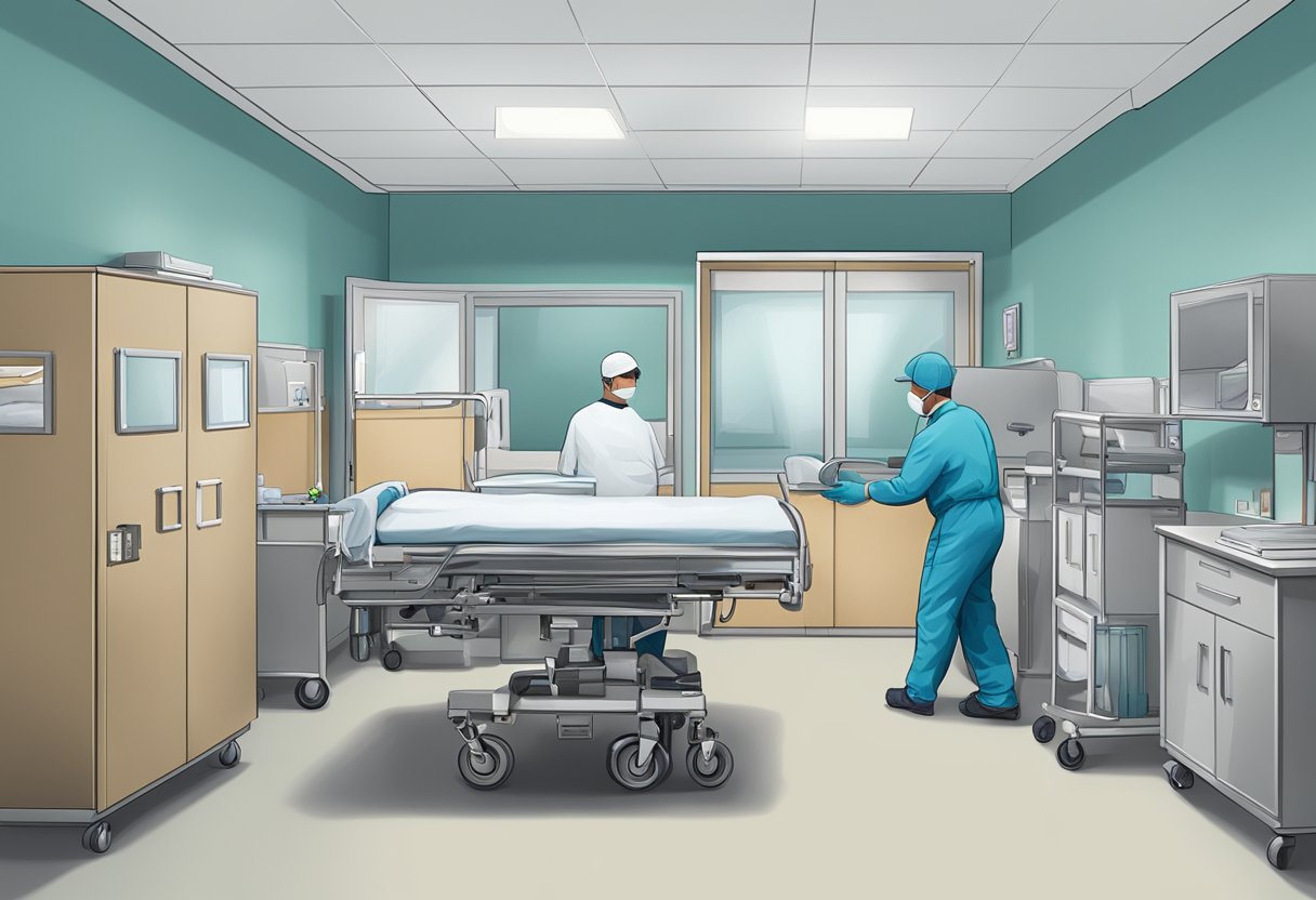 Empresa de Remoção Hospitalar: Soluções Práticas para Instituições de Saúde 5 Uma empresa de remoção de hospital removendo equipamentos e móveis de uma sala de hospital