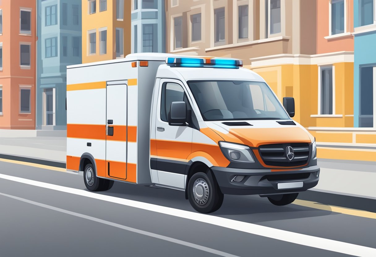 Uma ambulância privada removendo barreiras para acessibilidade e acomodando amplitude