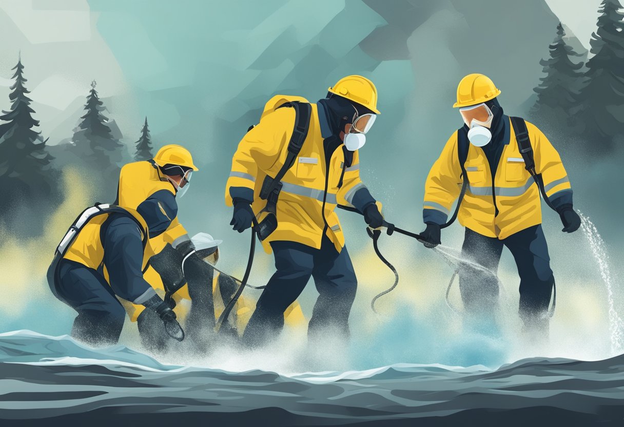 Uma equipe de profissionais resgatando um dependente químico de um ambiente perigoso
