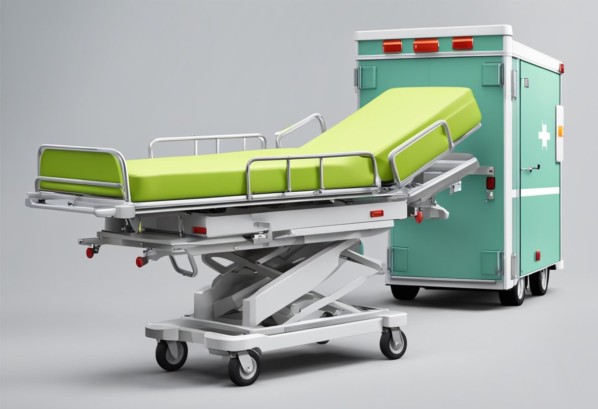 Transporte de Acamados: Guia Essencial para Serviços Seguros 2 Uma ambulância especializada com um elevador hidráulico e maca ajustável para o transporte de pacientes acamados