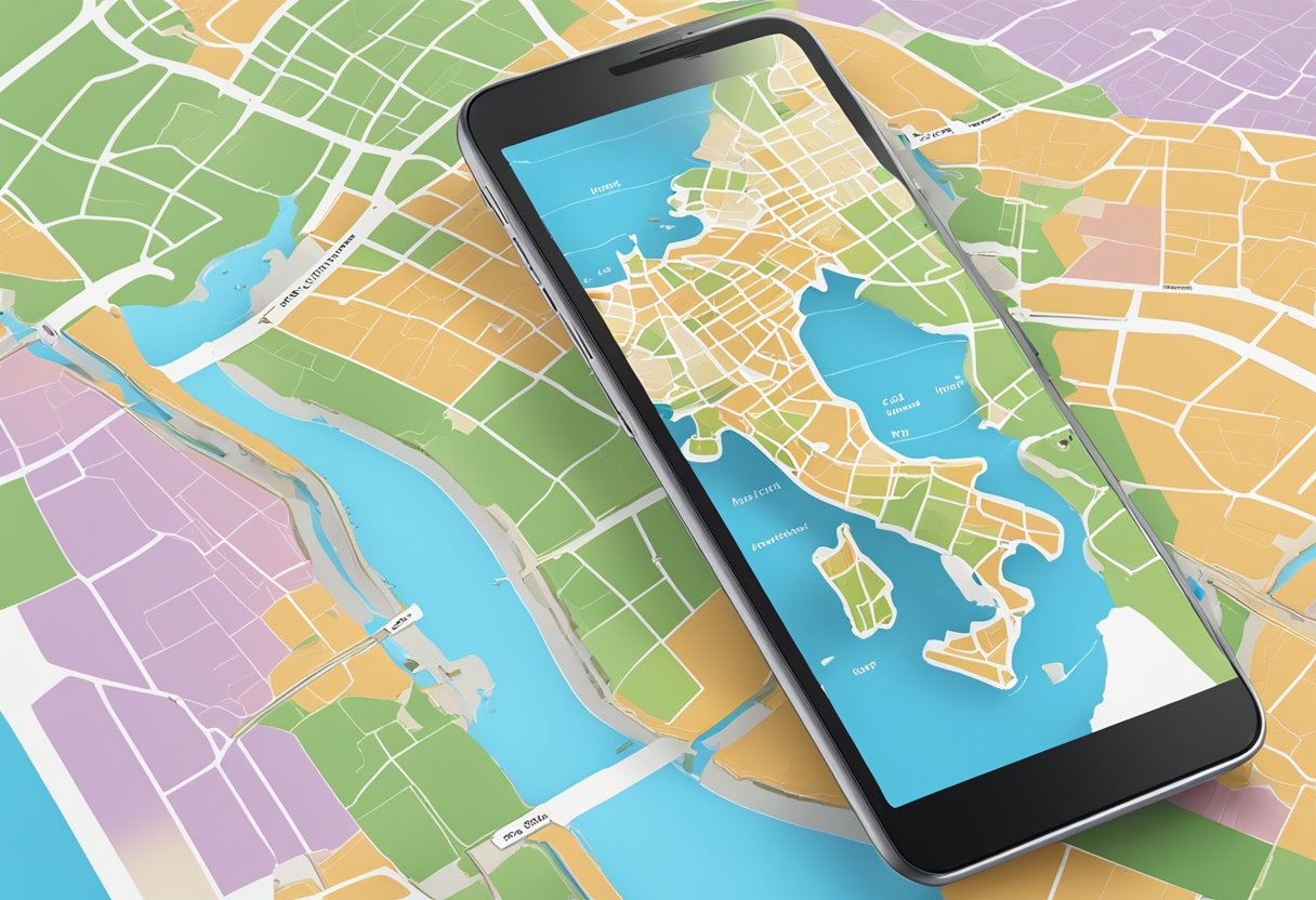 A colorful map of Italy with a smartphone displaying an eSIM activation screen