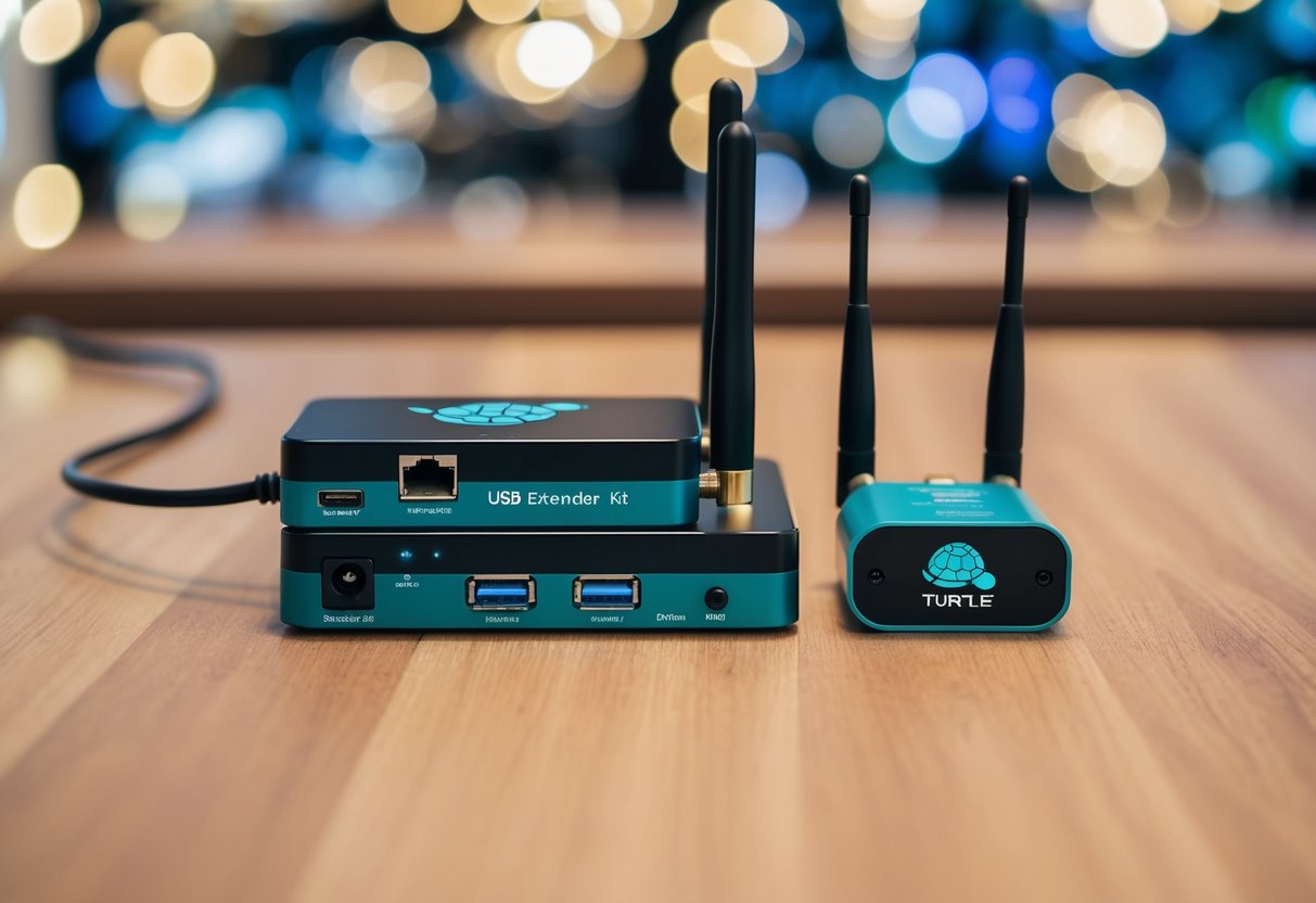 A sleek Turtle AV USB Extender Kit connects seamlessly between media devices, revolutionizing AV installations with its powerful functionality
