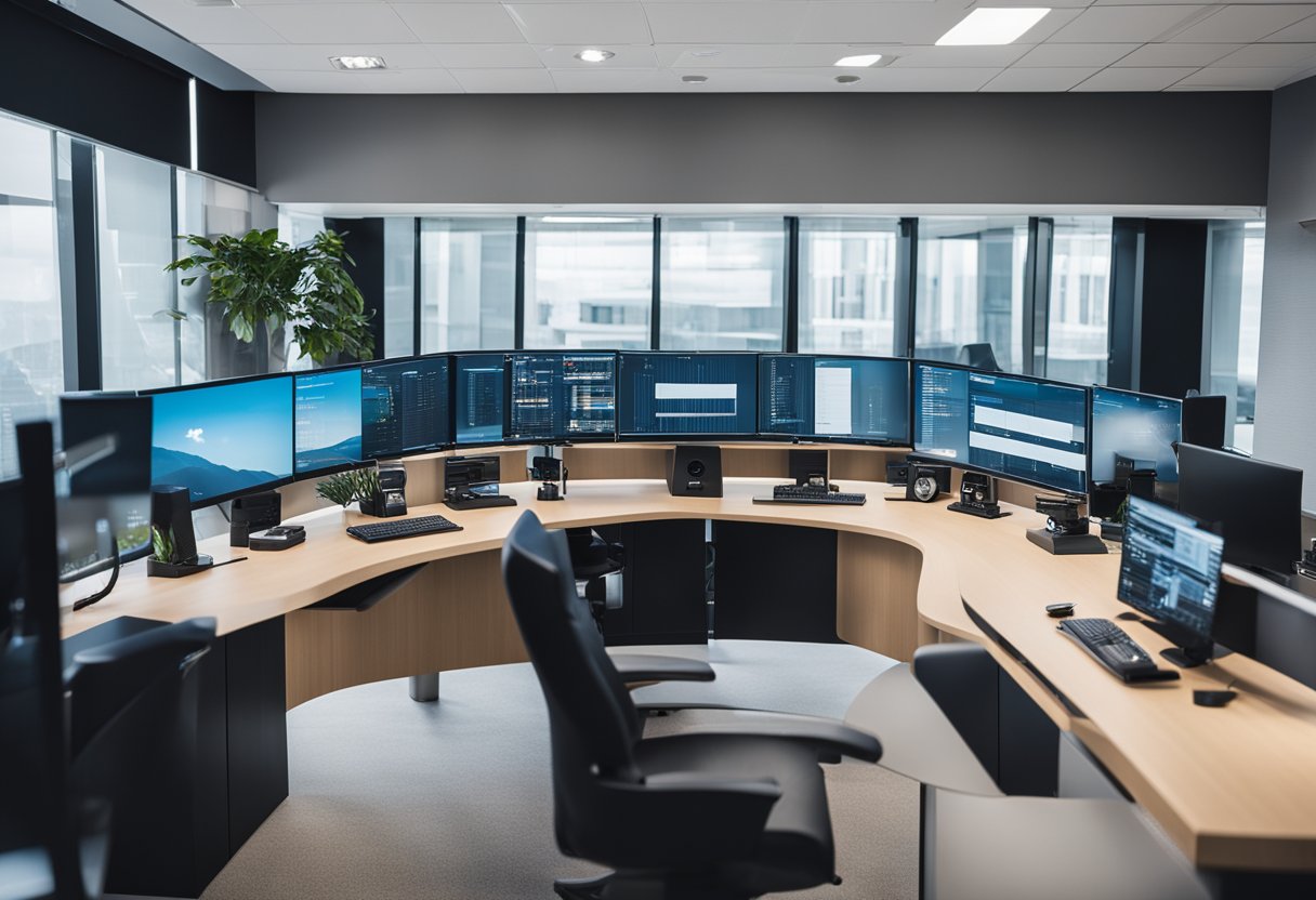 Kantor yang direncanakan dengan baik dengan sistem audio visual terintegrasi, menciptakan lingkungan yang produktif