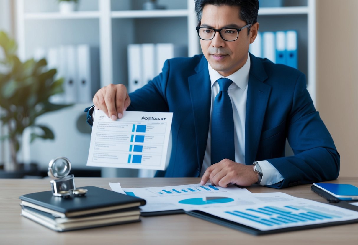 An appraiser in California reviews property data and methods, ensuring confidentiality and compliance with data protection protocols