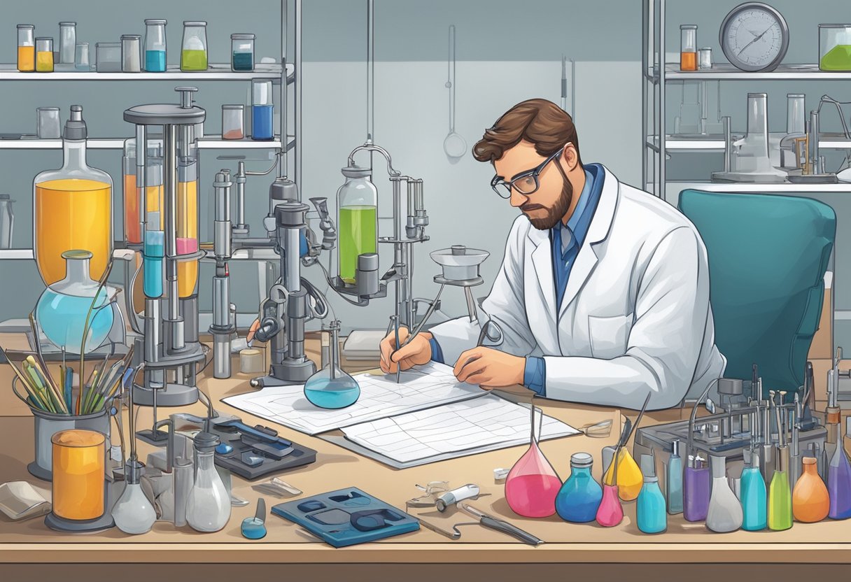 Assessment and Progress Tracking in Experiments: A Friendly Guide to Monitoring Your Results Experiment,Progress tracking,Assessments LearningMole Experiment: A scientist carefully observes and records data from a controlled experiment, surrounded by various tools and equipment for assessment and progress tracking