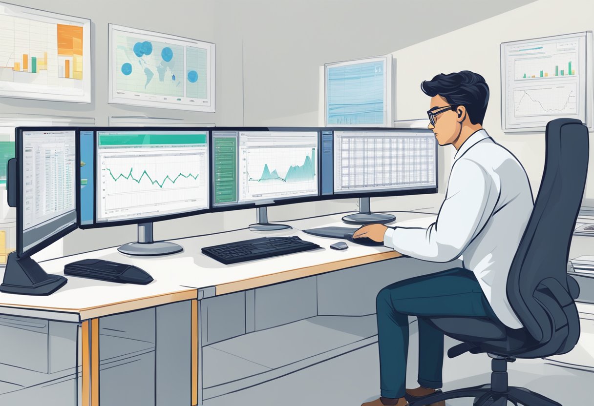 Assessment and Progress Tracking in Experiments: A Friendly Guide to Monitoring Your Results Experiment,Progress tracking,Assessments LearningMole Experiment: A scientist carefully monitors a row of high-stakes assessment tests while a progress tracker displays data on a computer screen