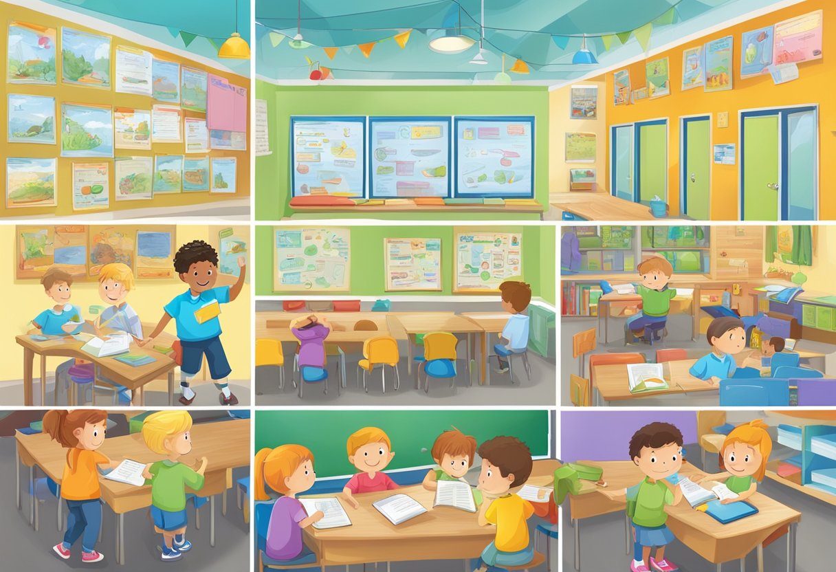 Comprehensive Guide to Spelling and Vocabulary for Primary Students: Building Strong Language Skills from Day One Spelling and Vocabulary,Vocabulary LearningMole Spelling and Vocabulary: A colorful and engaging classroom poster displaying various spelling and vocabulary exercises and examples for primary students