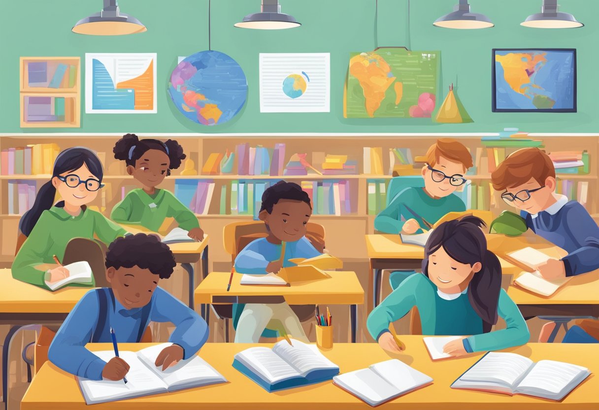 How Creative Writing Supports Cross-Curricular Learning: Unlocking Student Potential Across Subjects Creative Writing LearningMole Creative Writing: A colorful classroom with various subjects represented through creative writing, such as science, history, and literature. Students engaged in writing activities across different disciplines