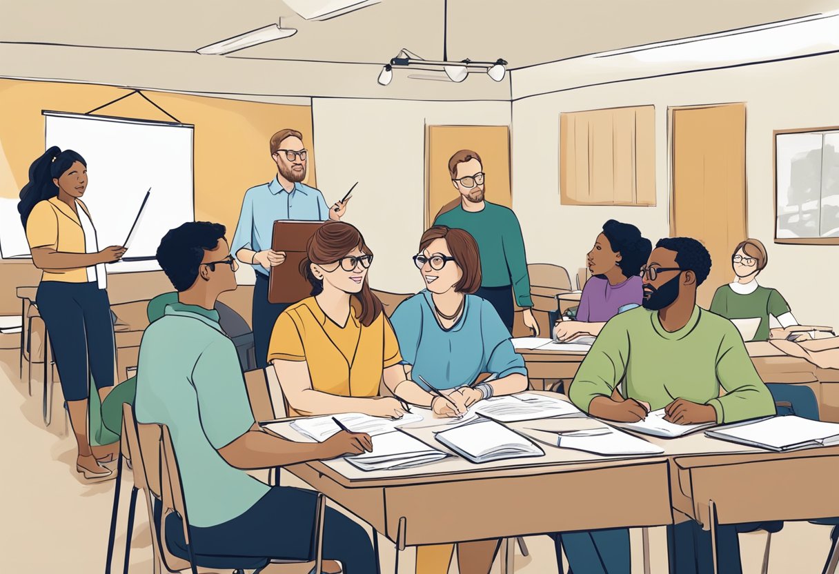 Case Studies: Successful Creative Writing Projects in Schools - Inspiring Young Authors Across the UK creative writing LearningMole creative writing: A group of teachers engage in a dynamic professional development workshop, collaborating on creative writing projects for their students