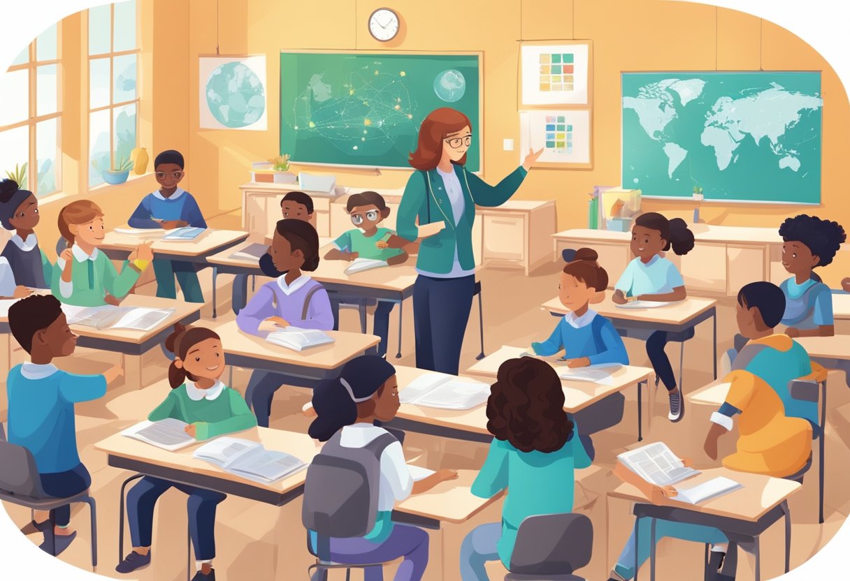 Advanced World Languages Techniques for Upper Primary Classes: Fun Ways to Boost Fluency in Years 5-6 world languages,Languages,Upper primary LearningMole world languages: A classroom with students engaged in hands-on STEM and humanities activities, surrounded by language-rich visuals and resources