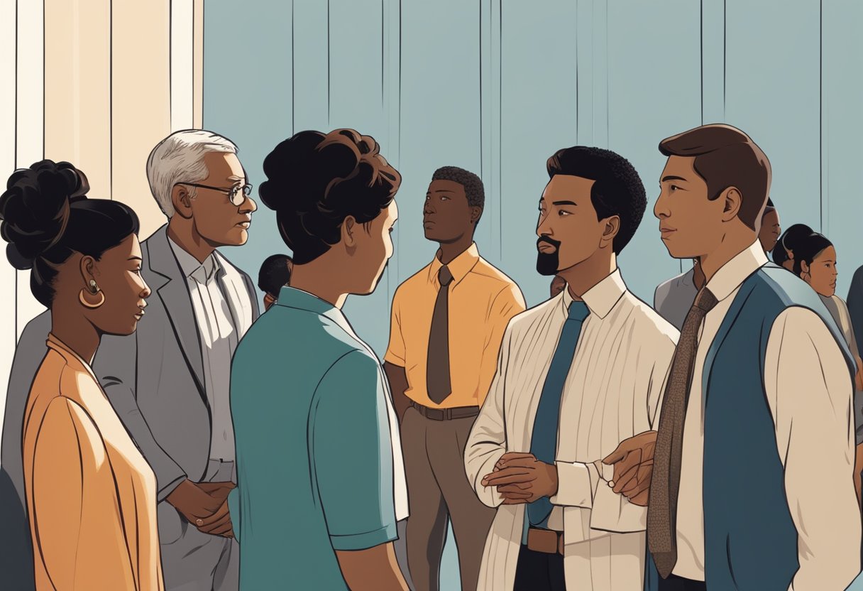 Studying Culture: Key Methods & Common Pitfalls studying culture,Cultural studies LearningMole A diverse group of people engage in discussion, some standing confidently while others listen intently. Cultural symbols and artifacts are displayed in the background