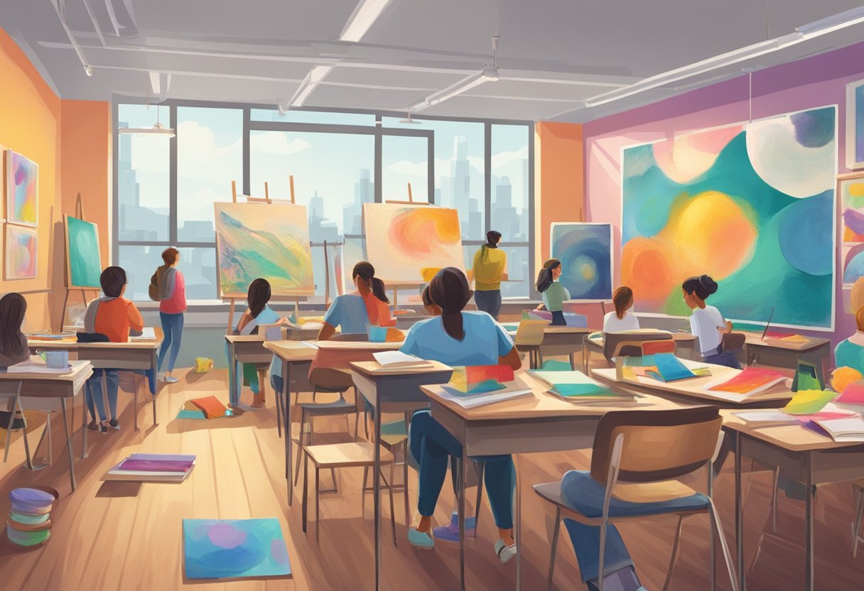 Advanced Arts and Craft Techniques for Upper Primary Classes: Inspiring Creative Excellence in Years 5-6 arts and craft,Primary,Creativity LearningMole Arts and Craft: A classroom filled with colorful art supplies, easels, and students exploring different cultural art techniques