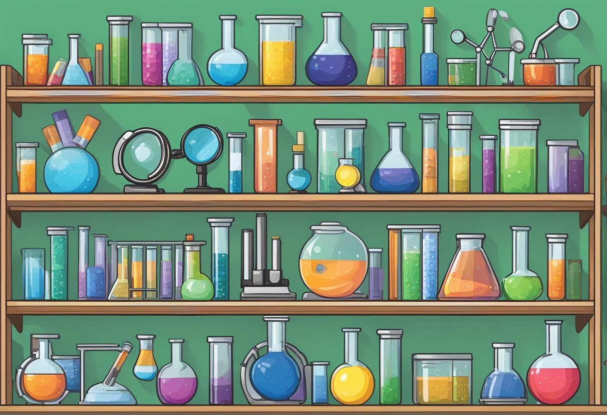 The Ultimate Science Resource Kits: Enhancing Hands-on Learning Science Resource,Science kit,Hands-on LearningMole Science Resource: A colorful array of science resource kits arranged on a classroom shelf, including beakers, test tubes, magnifying glasses, and other educational tools