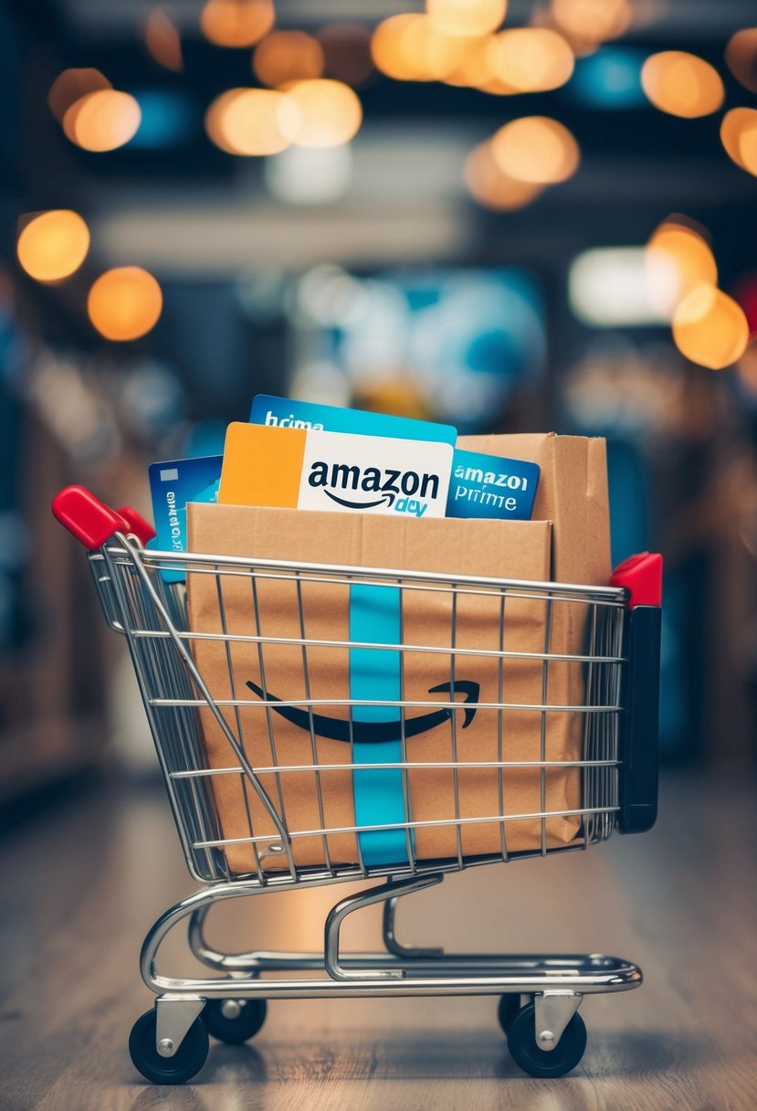 An Amazon Prime Day shopping spree with credit card rewards being used for maximum savings