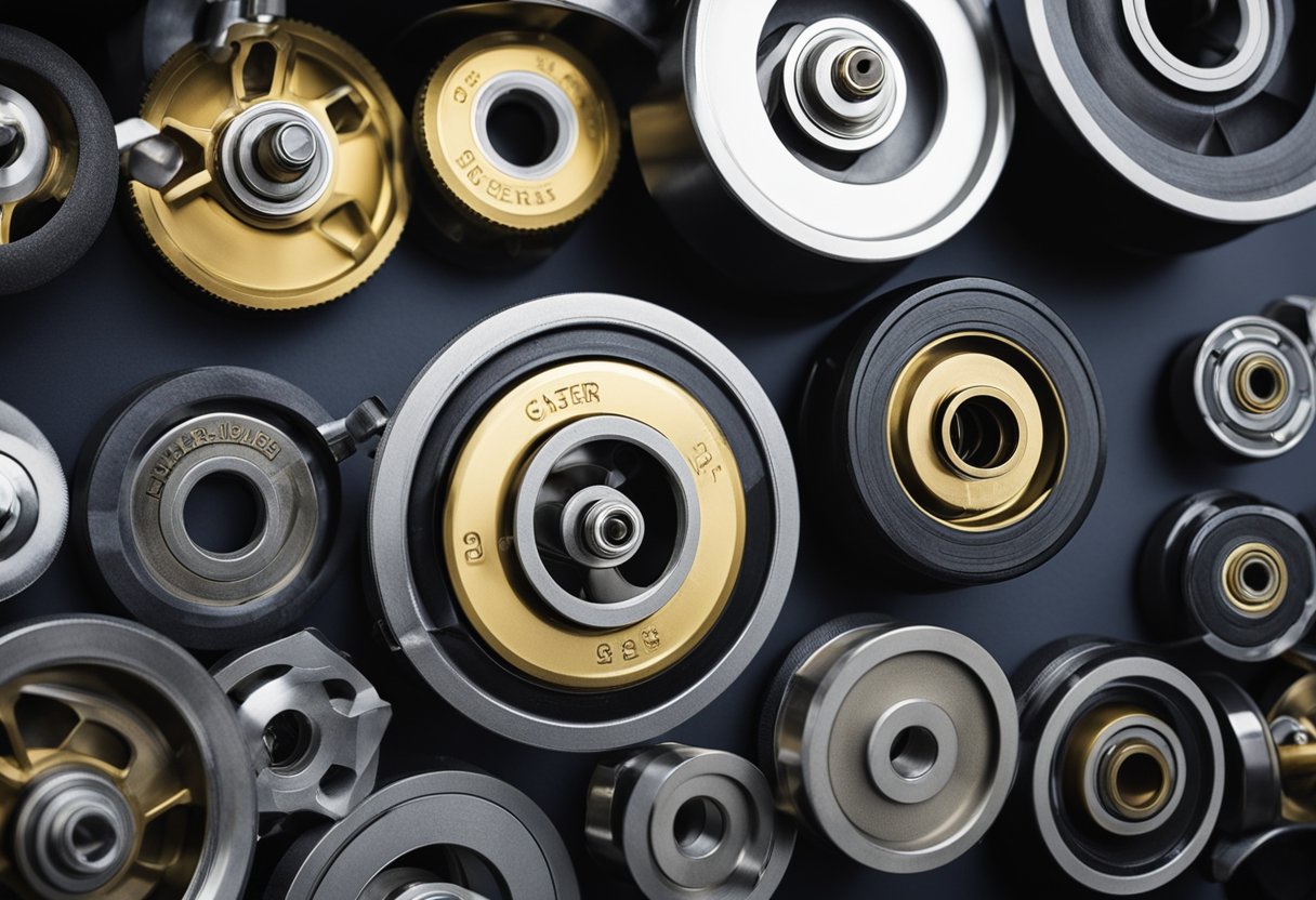 A variety of caster wheels made from different materials in various sizes and designs, being tested and used in different applications