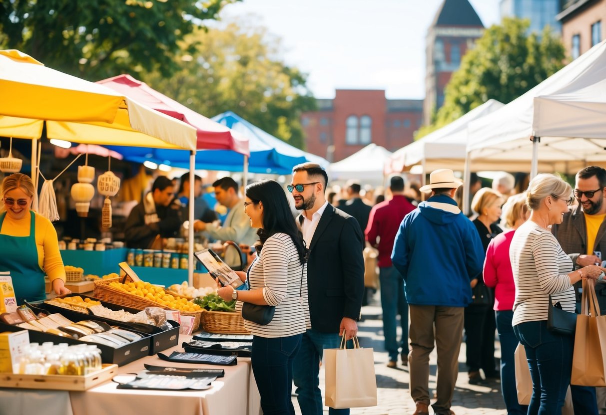 Best Time to Sell Your Company: Strategic Timing for Maximum Value in 2025 5 A sunny outdoor market with various vendors showcasing their products to potential customers. The atmosphere is lively and bustling with people browsing and engaging with the sellers