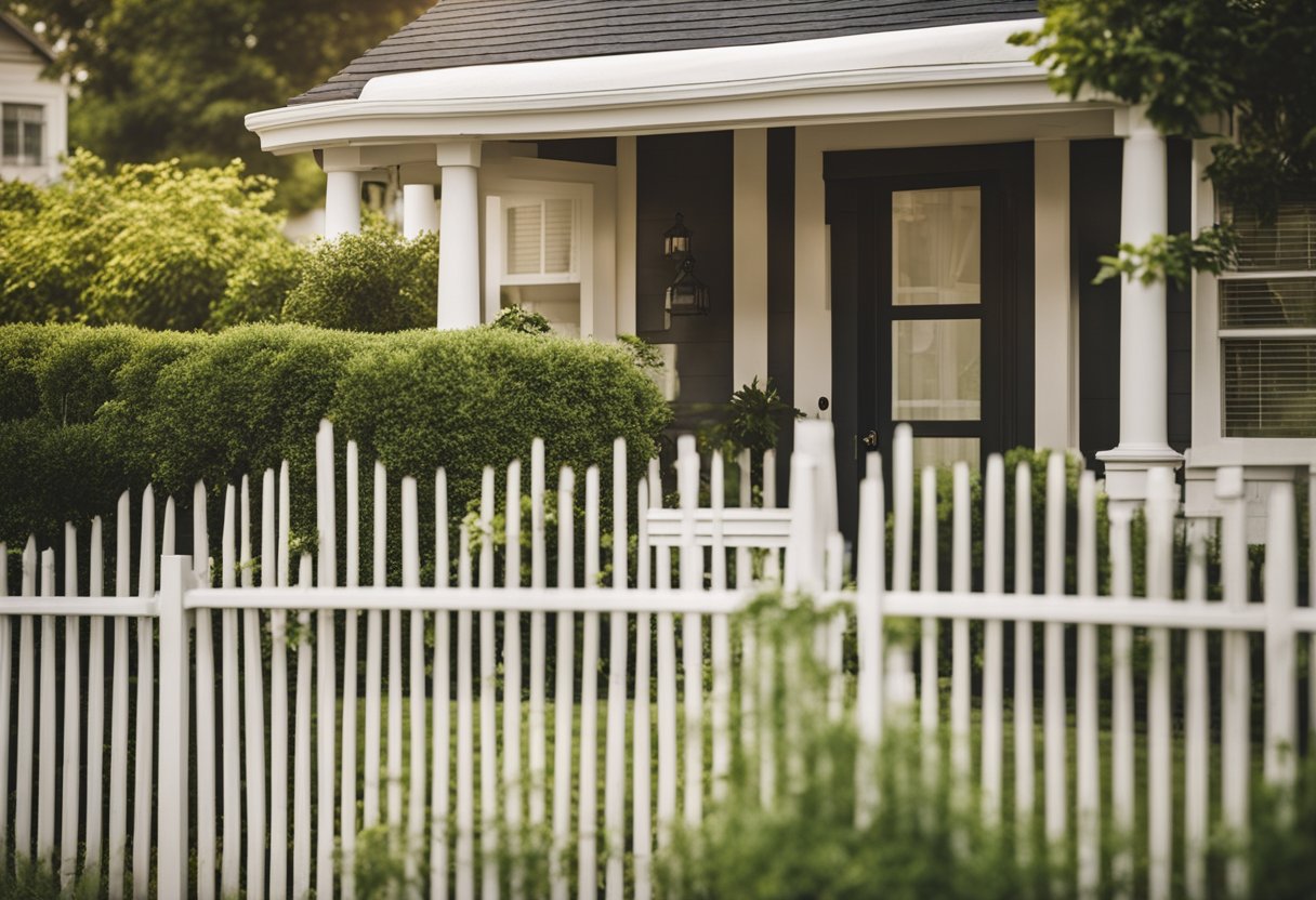 Wie kann ich meine Wohnung am besten vor Einbrüchen schützen? Effektive Maßnahmen und Expertentipps 3 Ein Zuhause mit verstärkten Türen und Fenstern, Sicherheitskameras und Bewegungsmeldern, umgeben von einem stabilen Zaun und gepflegter Landschaftsgestaltung.