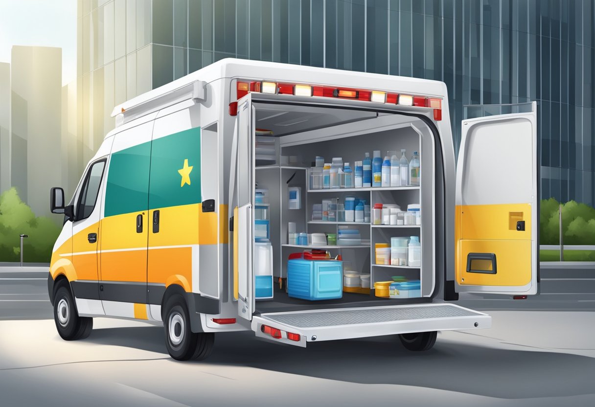 As ambulâncias particulares estão equipadas com suprimentos médicos e contam com uma equipe pronta para responder a emergências.