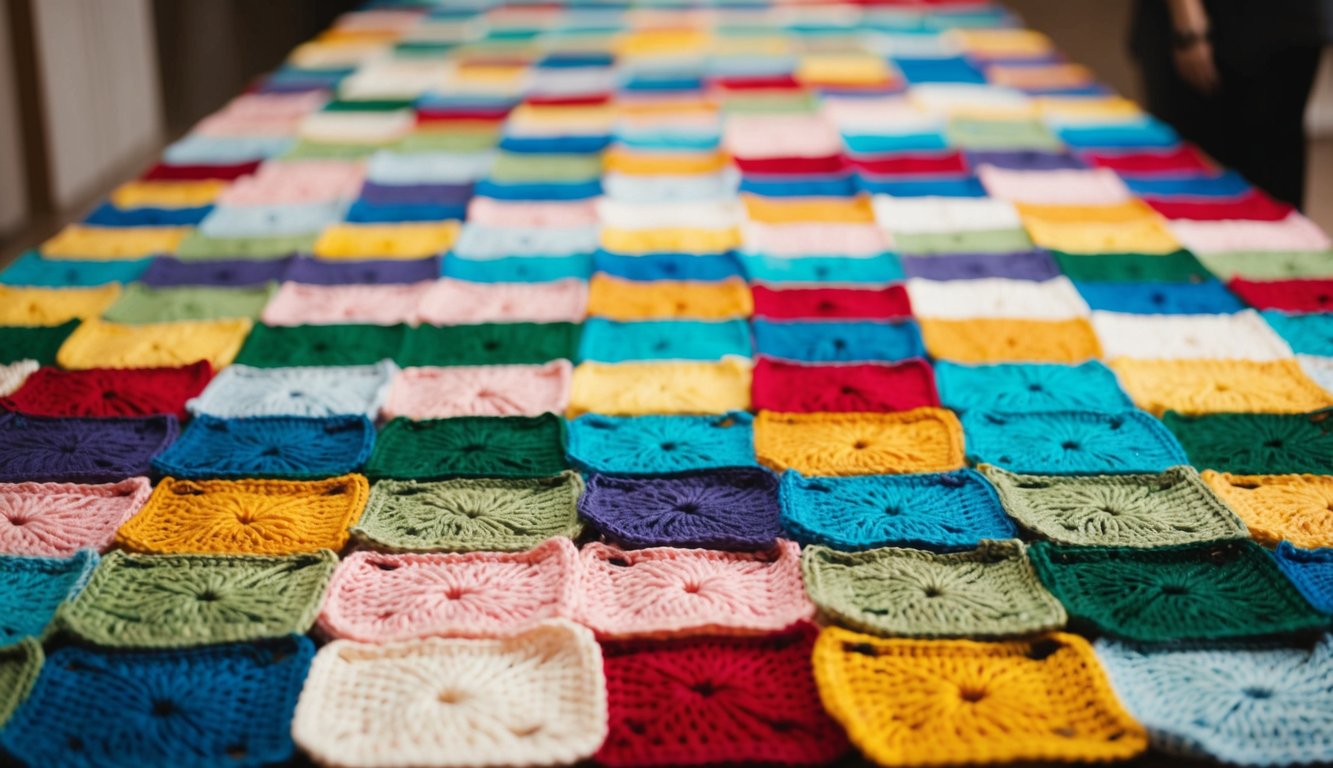 A crochet piece being dipped into a bowl of fabric stiffener, then laid flat to dry on a mesh surface