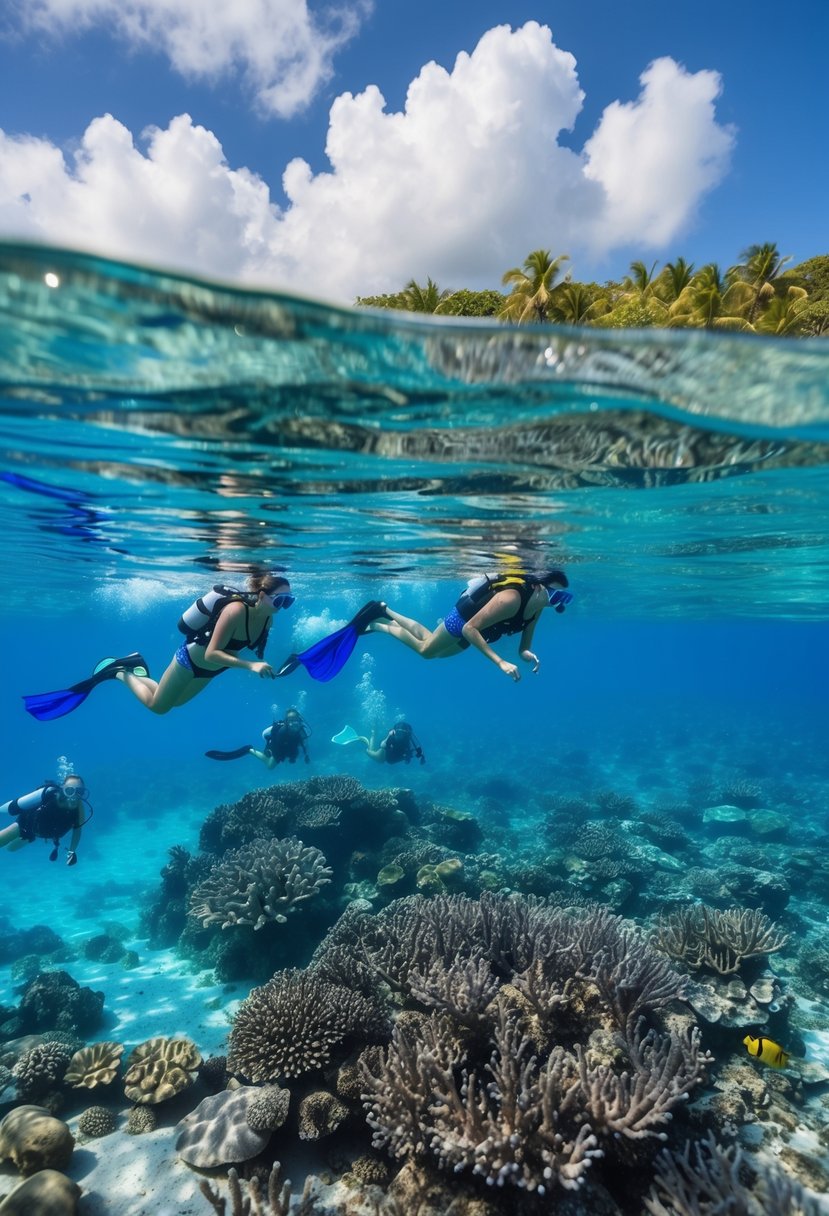 7 Best Things to Do in Panama City Beach, Florida: Your Ultimate Guide to Coastal Adventures 5 Crystal clear water surrounds a vibrant coral reef at Shell Island, with snorkelers exploring the underwater world