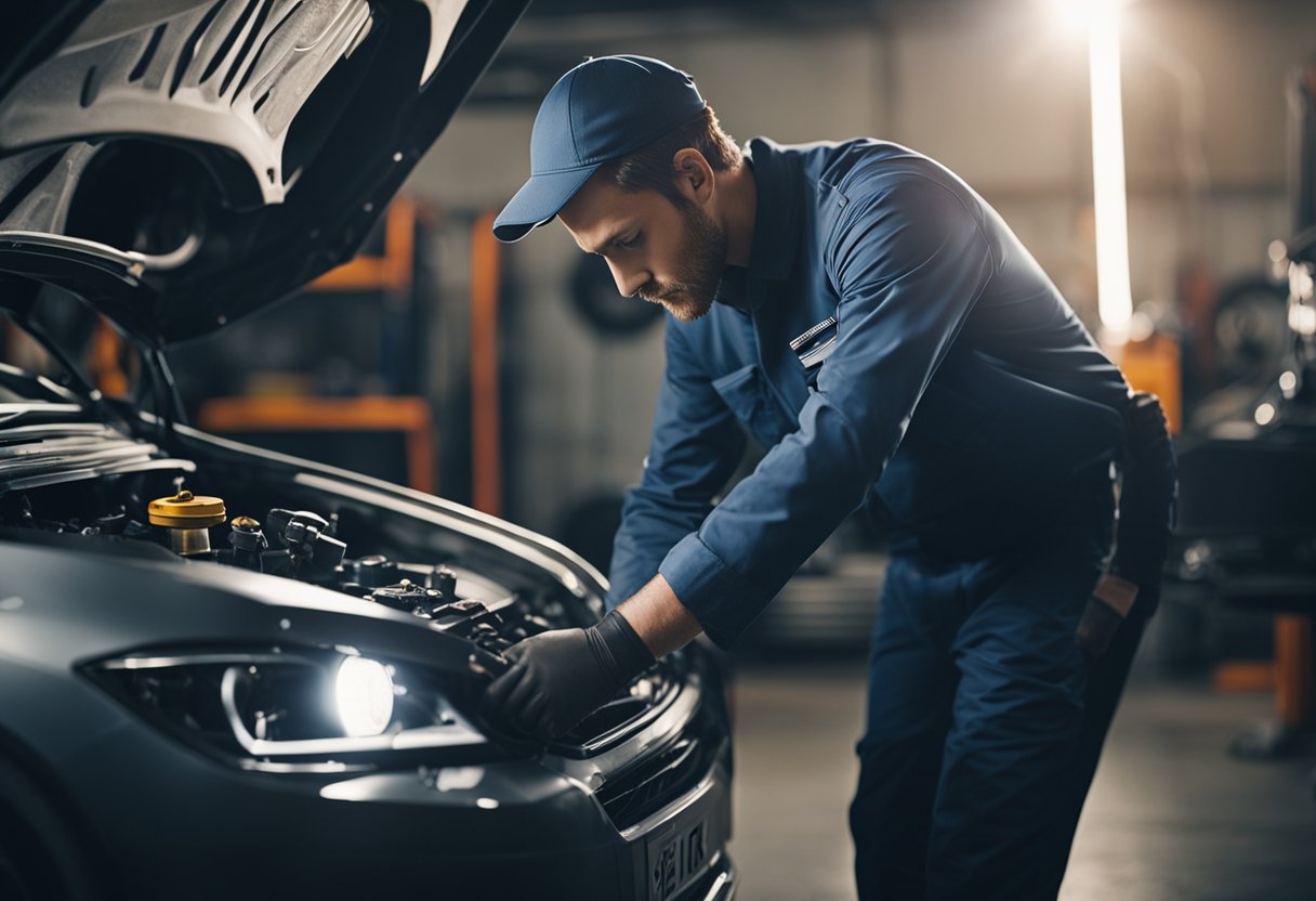 Why Regular Brake Inspections Are Essential for Vehicle Safety: Preventing Accidents and Ensuring Optimal Performance 2 A mechanic carefully inspects the brake system of a car, using specialized tools and equipment in a well-lit garage