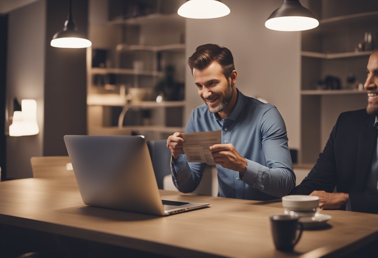 A landlord receiving a steady stream of income from a guaranteed rent scheme, while another landlord struggles to find tenants through traditional letting