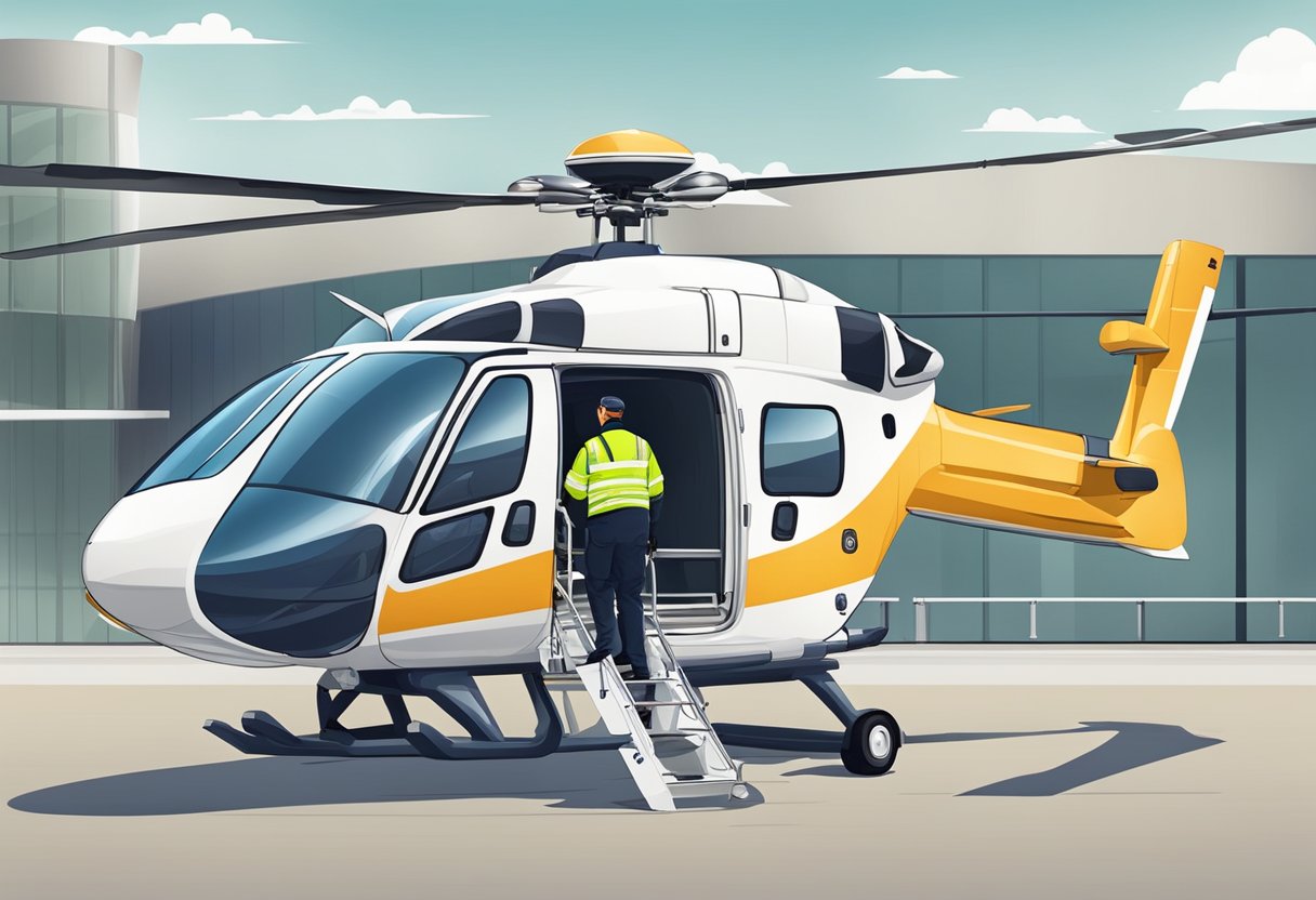 Ambulância Aérea: Benefícios e Quando Utilizar Serviços de Transporte Médico Aéreo 4 Uma equipe médica e profissionais de serviço preparam uma ambulância aérea para transporte