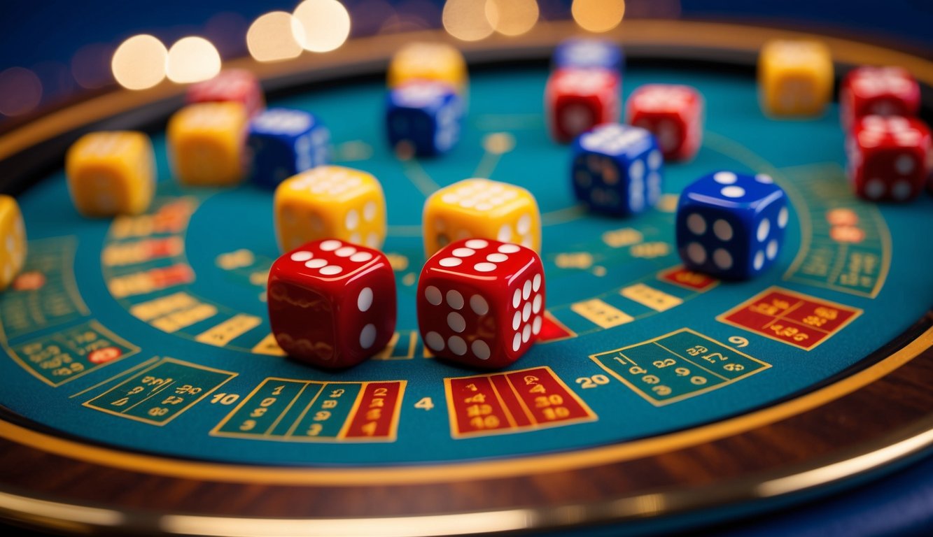 Sebuah permainan sicbo online yang hidup dengan berbagai pilihan meja taruhan