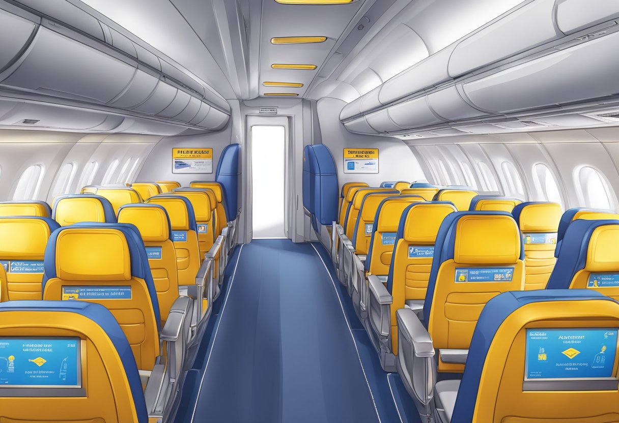 Ryanair economy class cabin illustration 