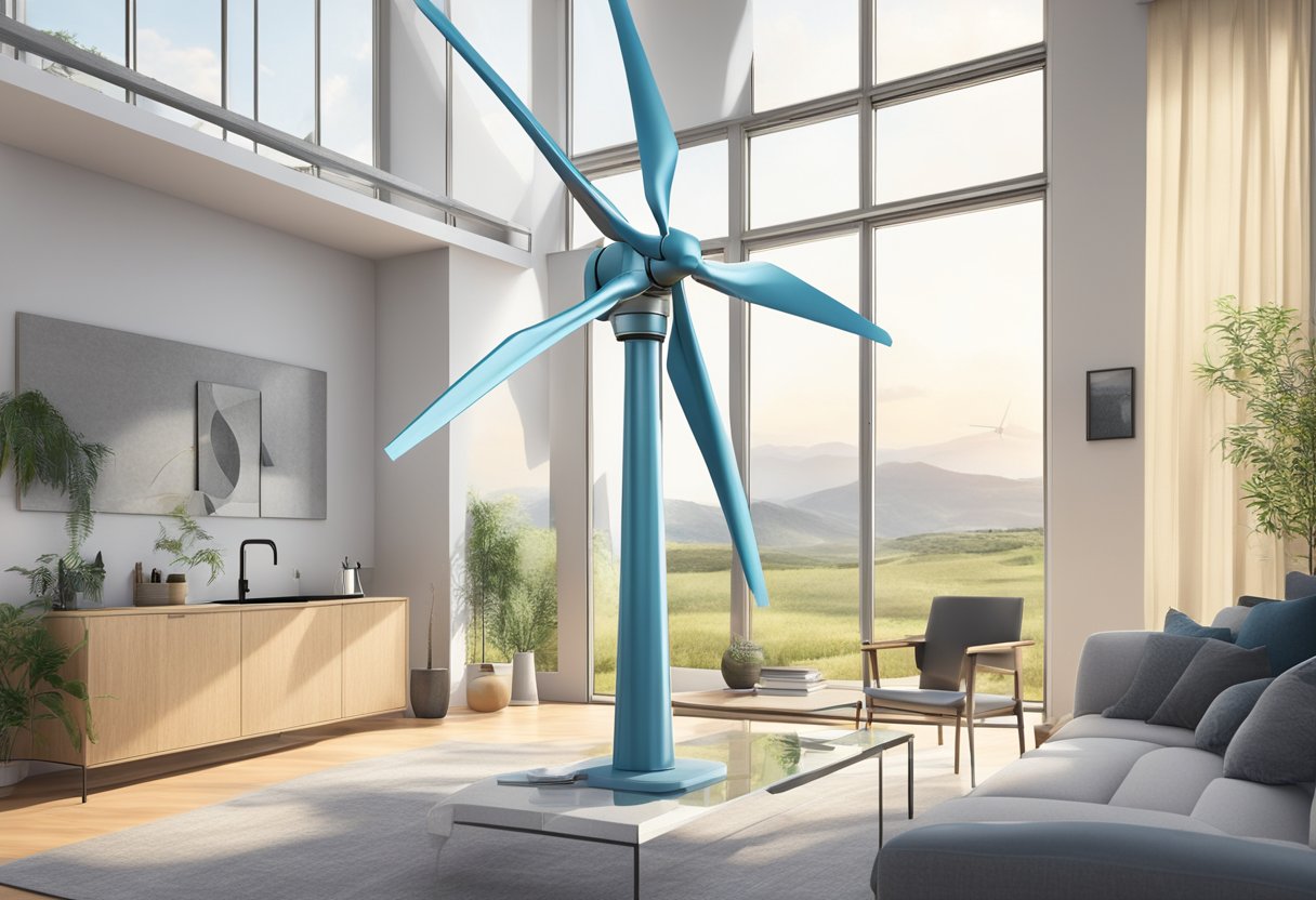 Image showing Wind Turbine in a home