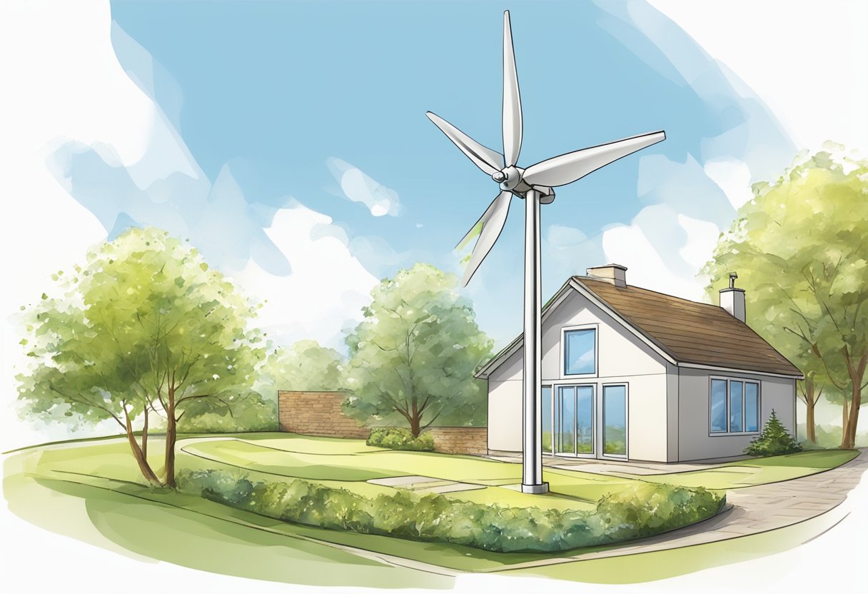 Wind Turbine for home in UK A Diagram of trees in a house compound